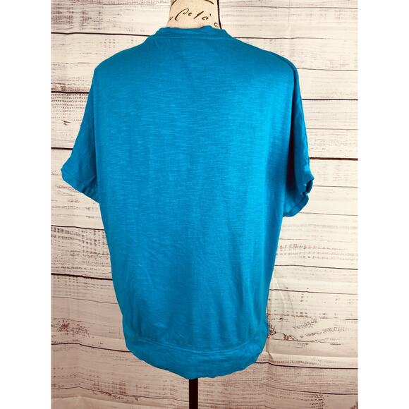 Weekends Chicos 0 Dolman Tee Shirt Womens S Pouch Pocket V Neck Short Sleeves - Picture 3 of 12